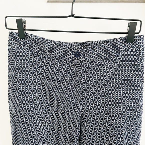 J. McLaughlin Blue Geometric Straight Pants 2 - Picture 3 of 5